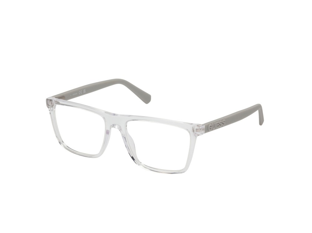 Eyeglasses Guess GU50186 (020) color cristallo - grigio opaco shape rectangle 