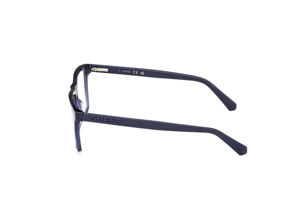 Eyeglasses Guess GU50186 (090) color blu lucido shape rectangle 