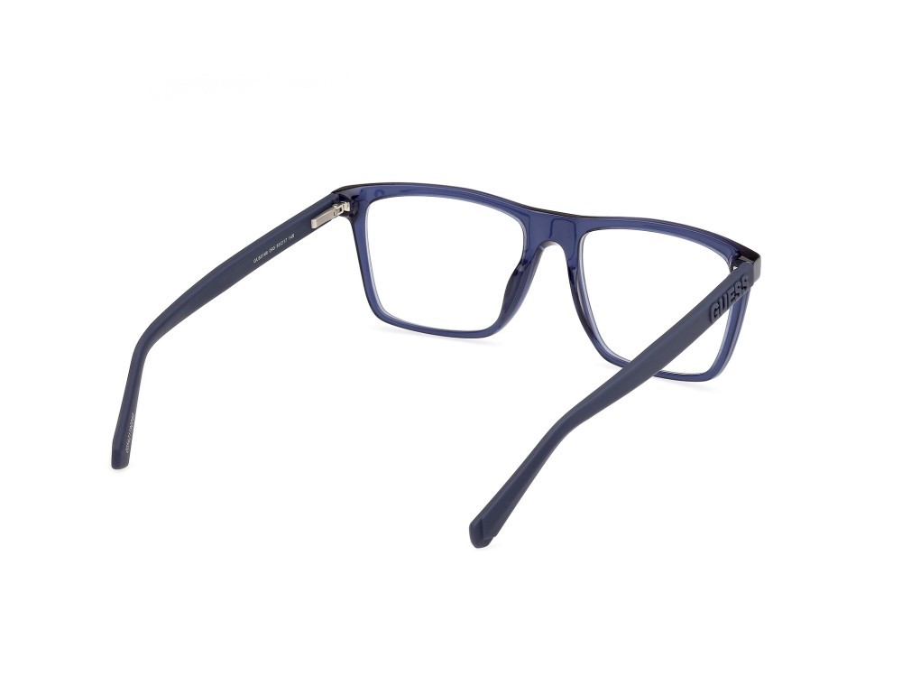Eyeglasses Guess GU50186 (090) color blu lucido shape rectangle 