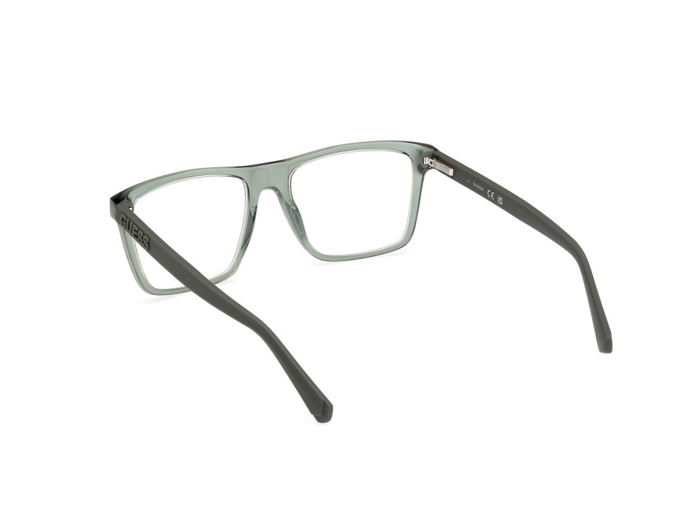 Occhiali da vista Guess GU50186 (093) colore verde chiaro lucido forma rettangolare 