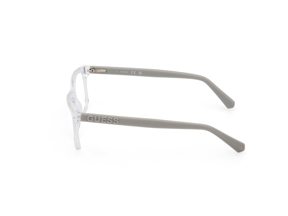 Eyeglasses Guess GU50187 (020) color cristallo - grigio opaco shape rectangle 