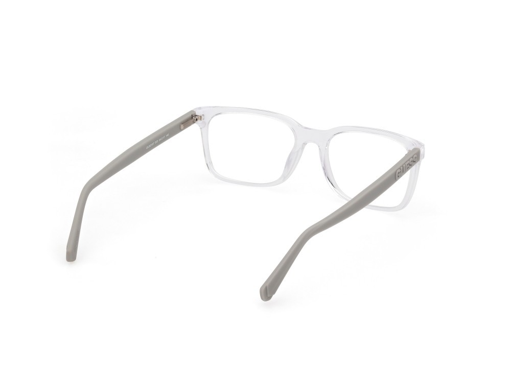 Eyeglasses Guess GU50187 (020) color cristallo - grigio opaco shape rectangle 