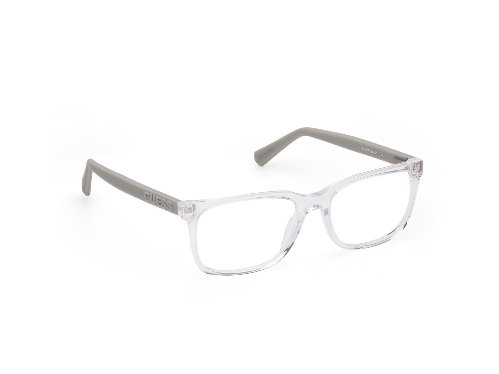 Eyeglasses Guess GU50187 (020) color cristallo - grigio opaco shape rectangle 