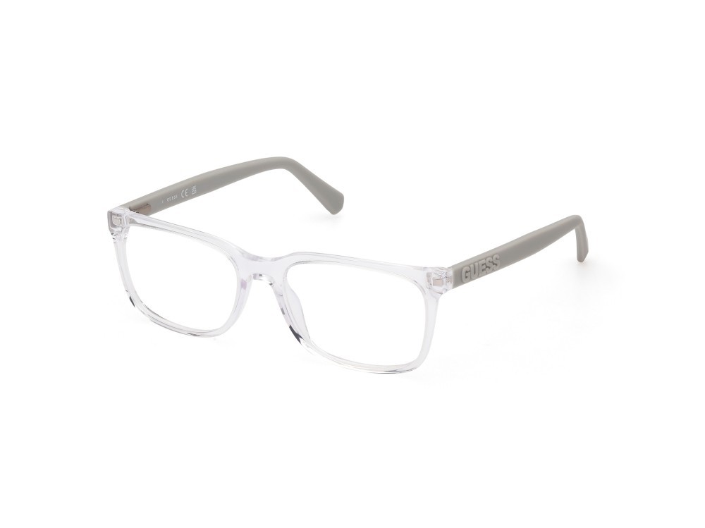 Eyeglasses Guess GU50187 (020) color cristallo - grigio opaco shape rectangle 