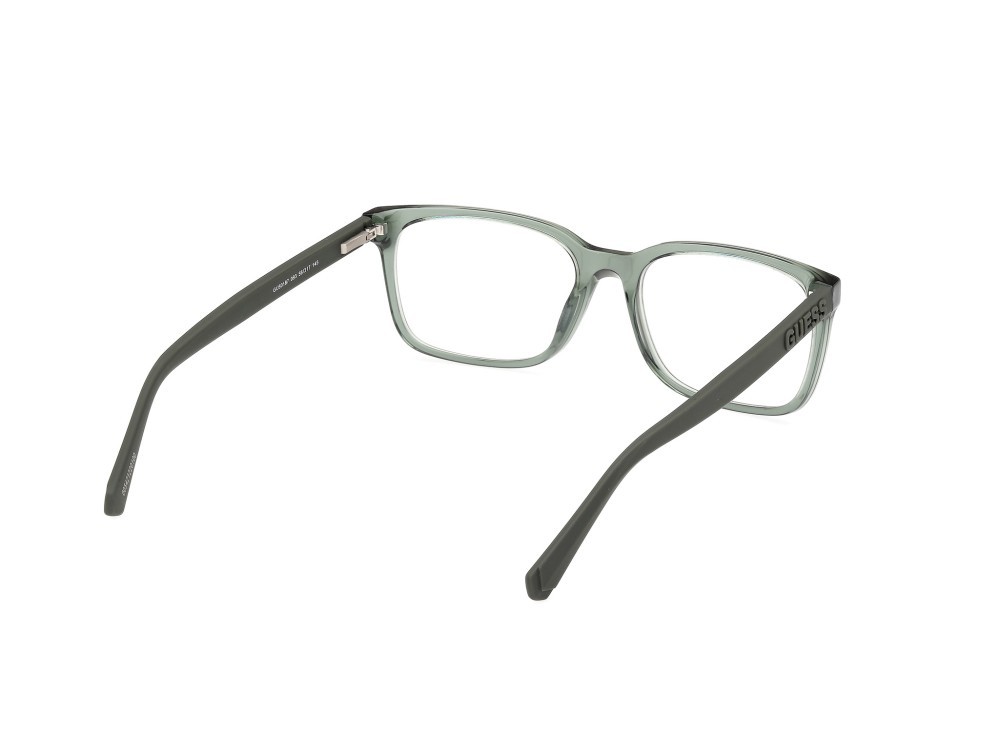Occhiali da vista Guess GU50187 (093) colore verde chiaro lucido forma rettangolare 