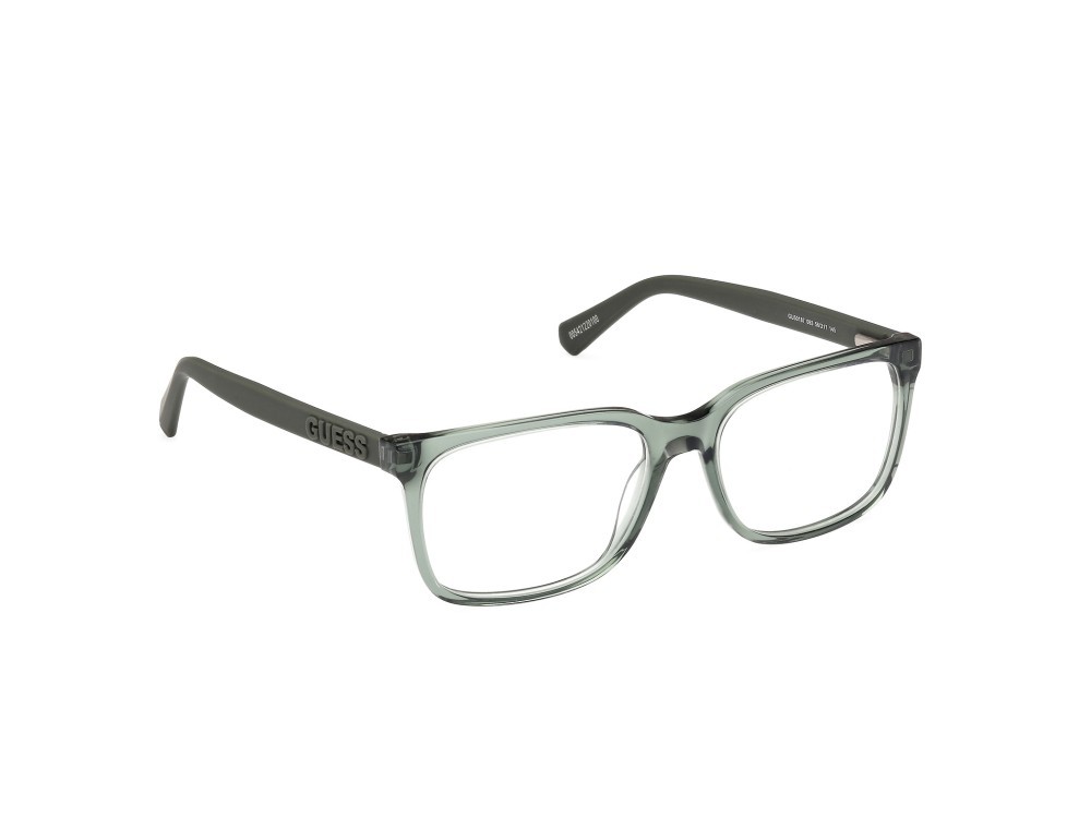 Occhiali da vista Guess GU50187 (093) colore verde chiaro lucido forma rettangolare 