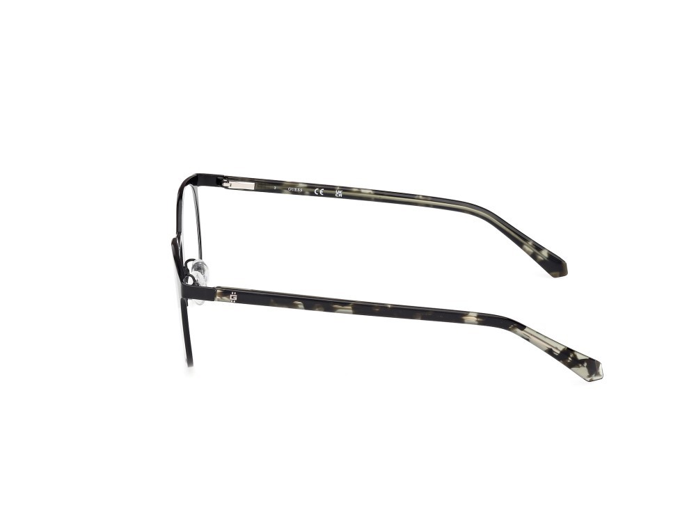 Occhiali da vista Guess GU50192 (002) colore nero opaco - verde scuro avana forma rotondo 