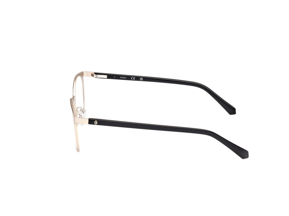 Occhiali da vista Guess GU50192 (032) colore oro pallido lucido - nero lucido forma rotondo 