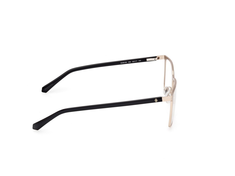 Occhiali da vista Guess GU50193 (032) colore oro pallido lucido - nero lucido forma rettangolare 