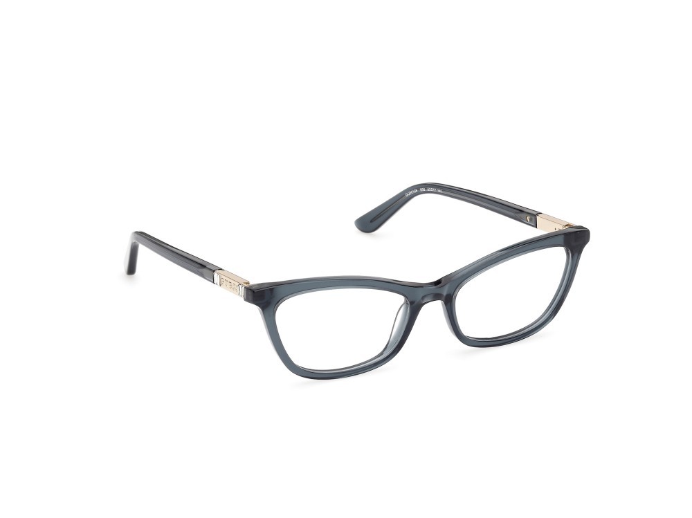 Occhiali da vista Guess GU50198 (090) colore blu lucido forma cat eye 