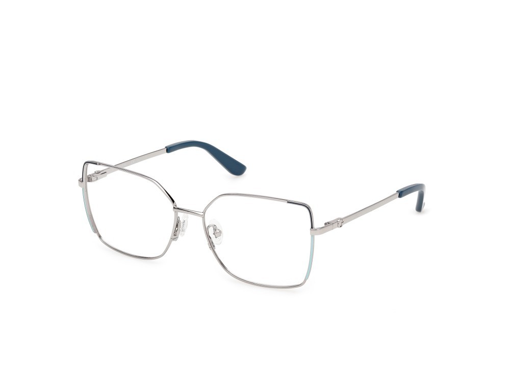Occhiali da vista Guess GU50223 (010) colore nickel stagno chiaro anticato lucido forma quadrato 