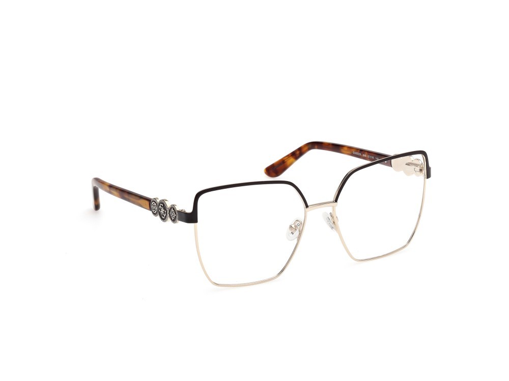Occhiali da vista Guess GU50229 (049) colore marrone scuro opaco - avana bionda forma quadrato 