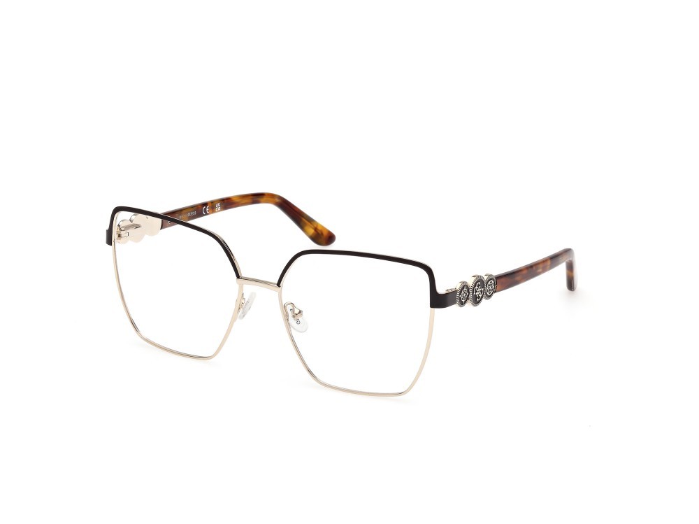 Occhiali da vista Guess GU50229 (049) colore marrone scuro opaco - avana bionda forma quadrato 