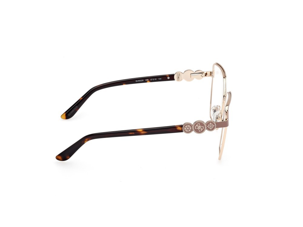 Occhiali da vista Guess GU50229 (058) colore beige opaco - avana scura forma quadrato 
