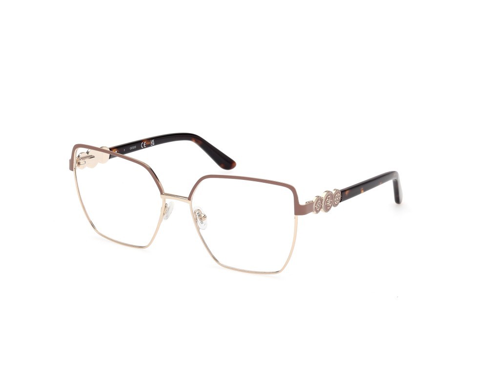 Occhiali da vista Guess GU50229 (058) colore beige opaco - avana scura forma quadrato 