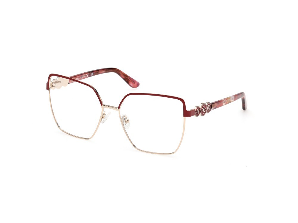 Occhiali da vista Guess GU50229 (067) colore rosso scuro opaco - rosso/avana forma quadrato 