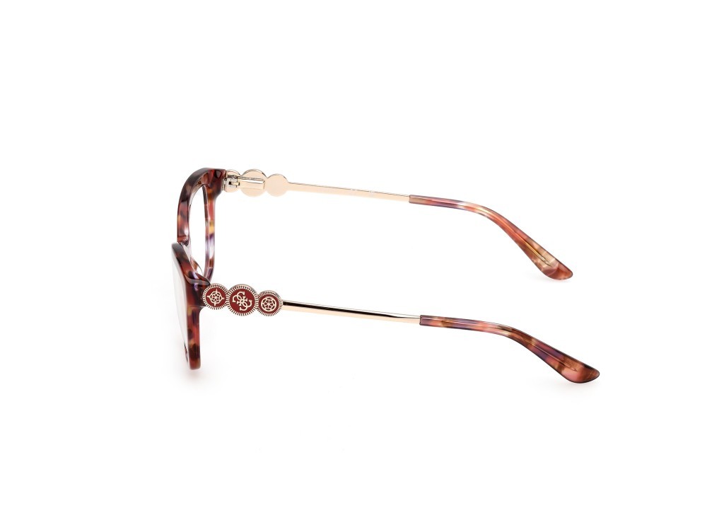Eyeglasses Guess GU50231 (068) color rosso/avana - oro endura lucido shape rectangle 