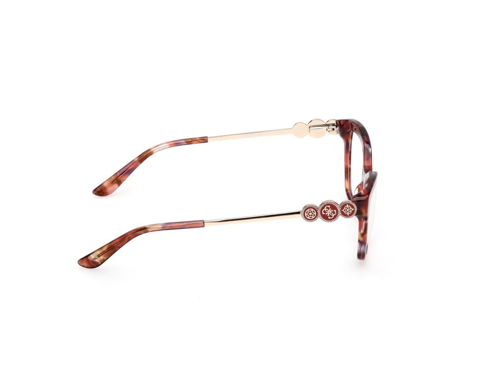Eyeglasses Guess GU50231 (068) color rosso/avana - oro endura lucido shape rectangle 