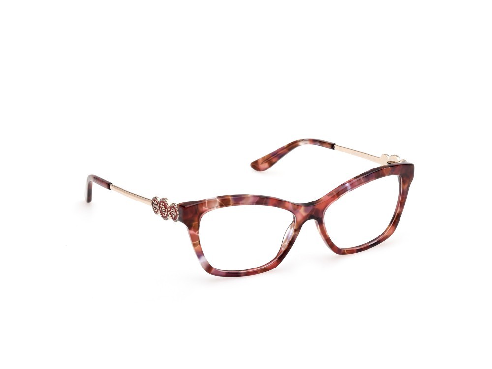 Eyeglasses Guess GU50231 (068) color rosso/avana - oro endura lucido shape rectangle 