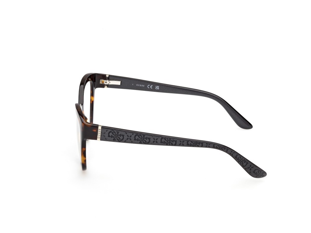 Occhiali da vista Guess GU50232 (052) colore avana scura - nero perlato forma cat eye 