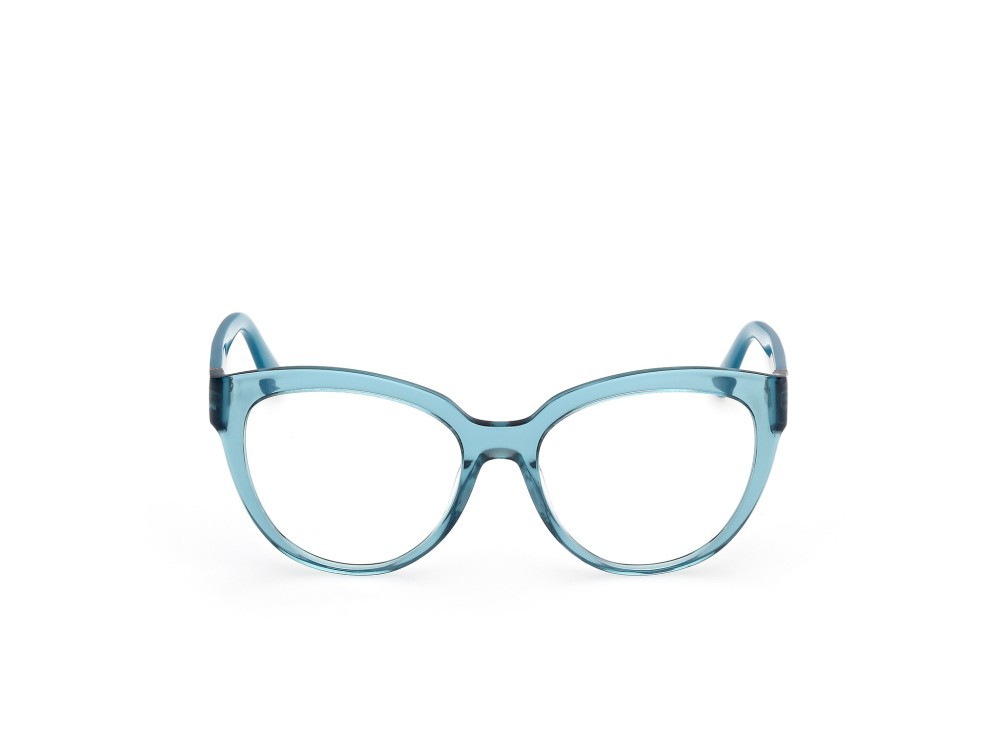 Occhiali da vista Guess GU50232 (087) colore turchese lucido - turchese perlato forma cat eye 