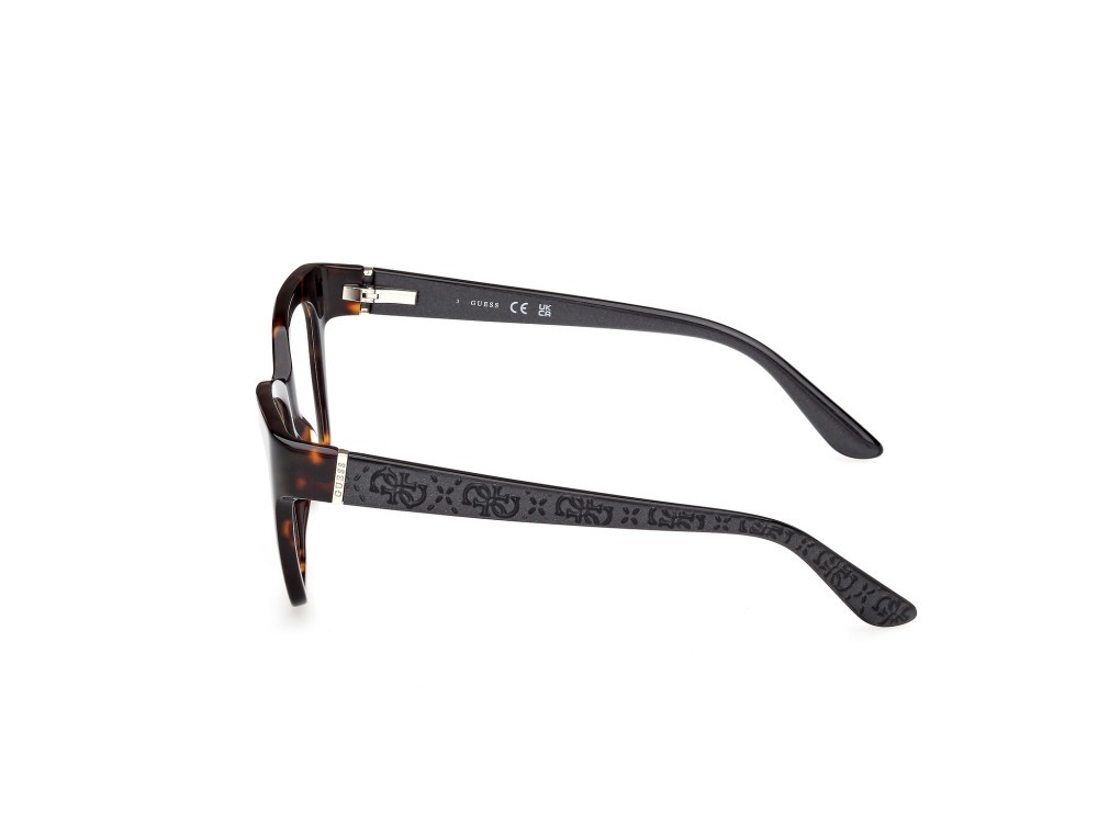 Eyeglasses Guess GU50233 (052) color avana scura - nero perlato shape square 