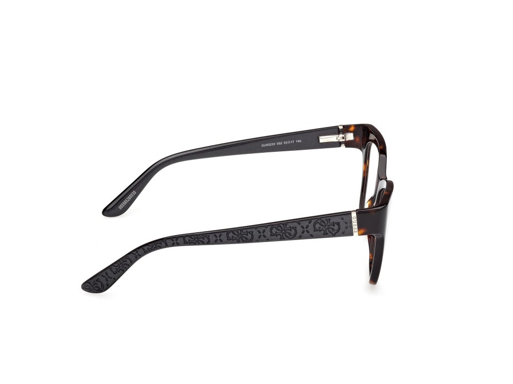 Eyeglasses Guess GU50233 (052) color avana scura - nero perlato shape square 