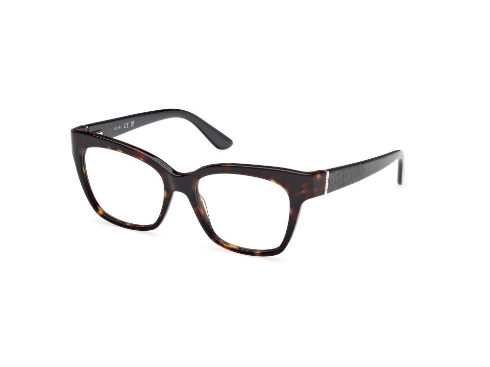 Eyeglasses Guess GU50233 (052) color avana scura - nero perlato shape square 
