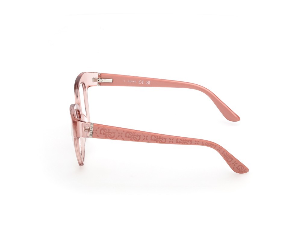 Eyeglasses Guess GU50233 (072) color rosa chiaro lucido - rosa perlato shape square 