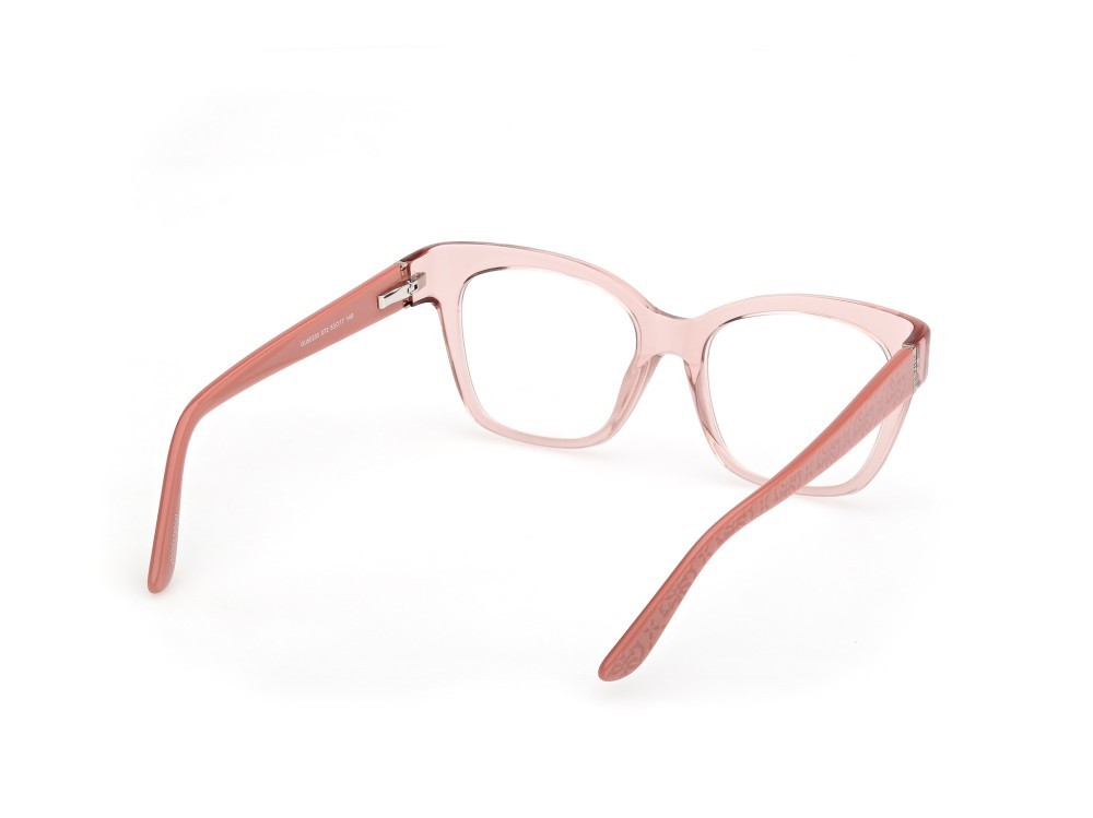 Eyeglasses Guess GU50233 (072) color rosa chiaro lucido - rosa perlato shape square 