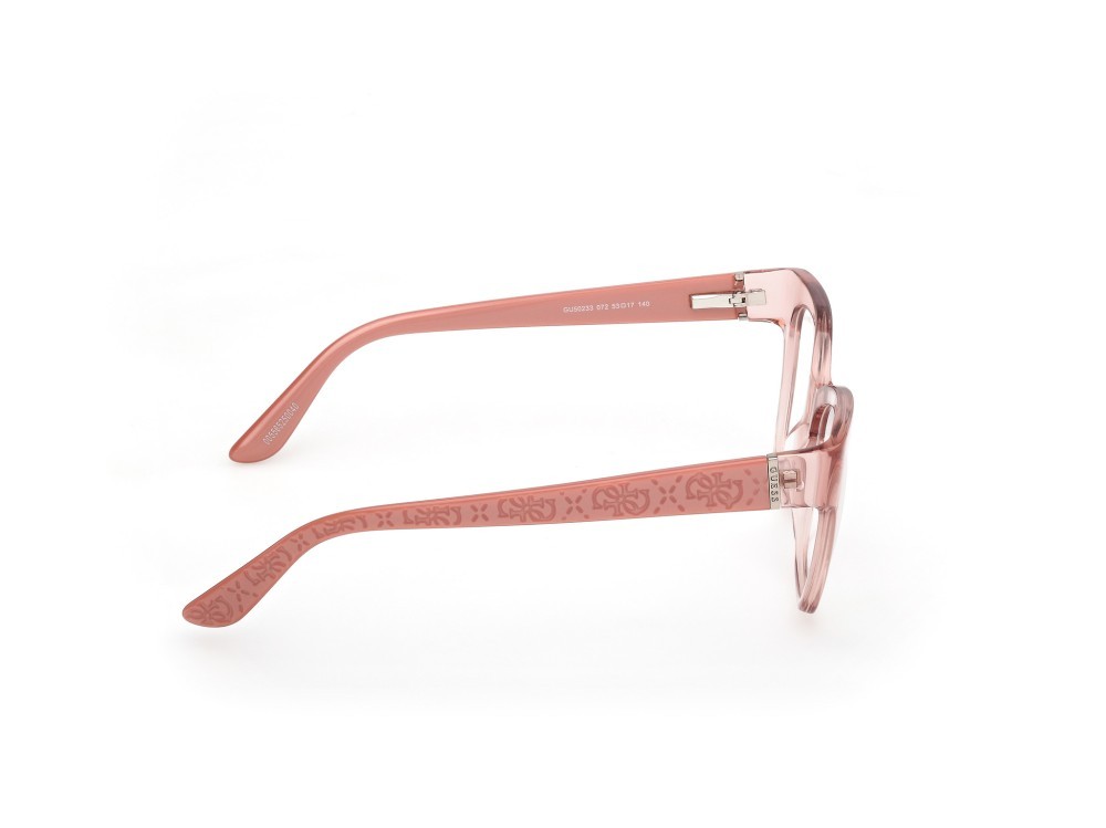 Eyeglasses Guess GU50233 (072) color rosa chiaro lucido - rosa perlato shape square 