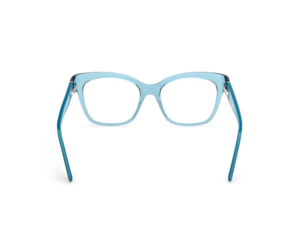 Occhiali da vista Guess GU50233 (087) colore turchese lucido - turchese perlato forma quadrato 