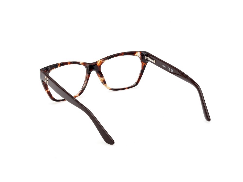 Eyeglasses Guess GU50234 (052) color avana scura - marrone scuro lucido shape geometric 