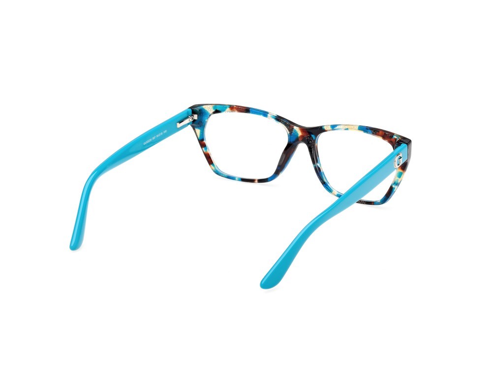 Occhiali da vista Guess GU50234 (087) colore turchese avana - turchese lucido forma geometrico 