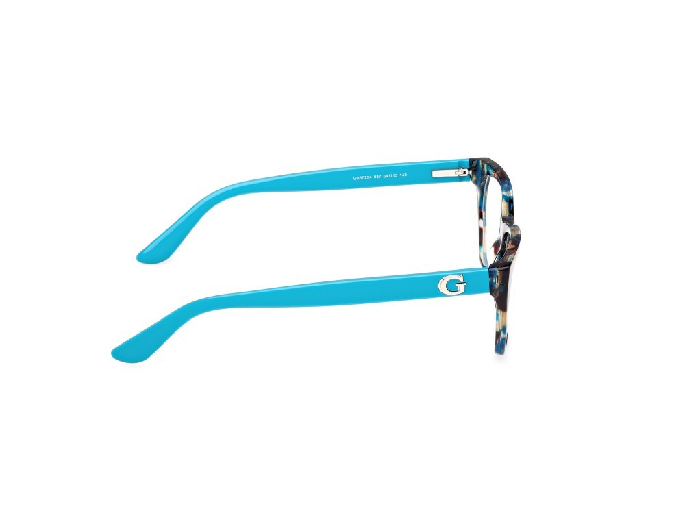 Occhiali da vista Guess GU50234 (087) colore turchese avana - turchese lucido forma geometrico 