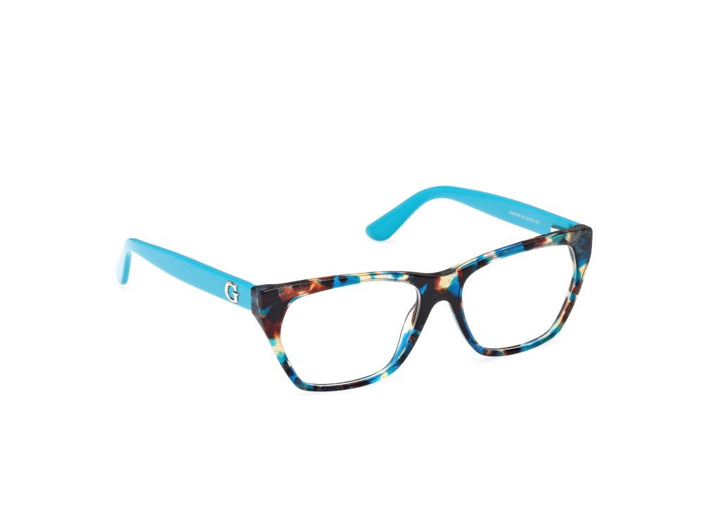 Occhiali da vista Guess GU50234 (087) colore turchese avana - turchese lucido forma geometrico 