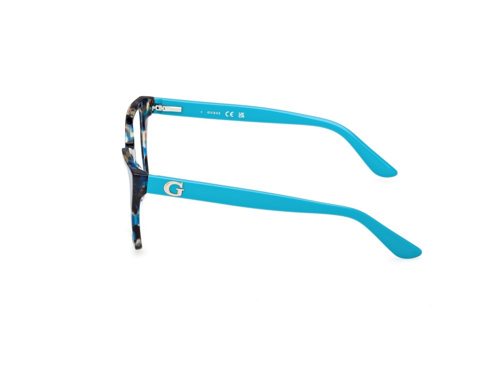 Occhiali da vista Guess GU50235 (087) colore turchese - avana forma quadrato 