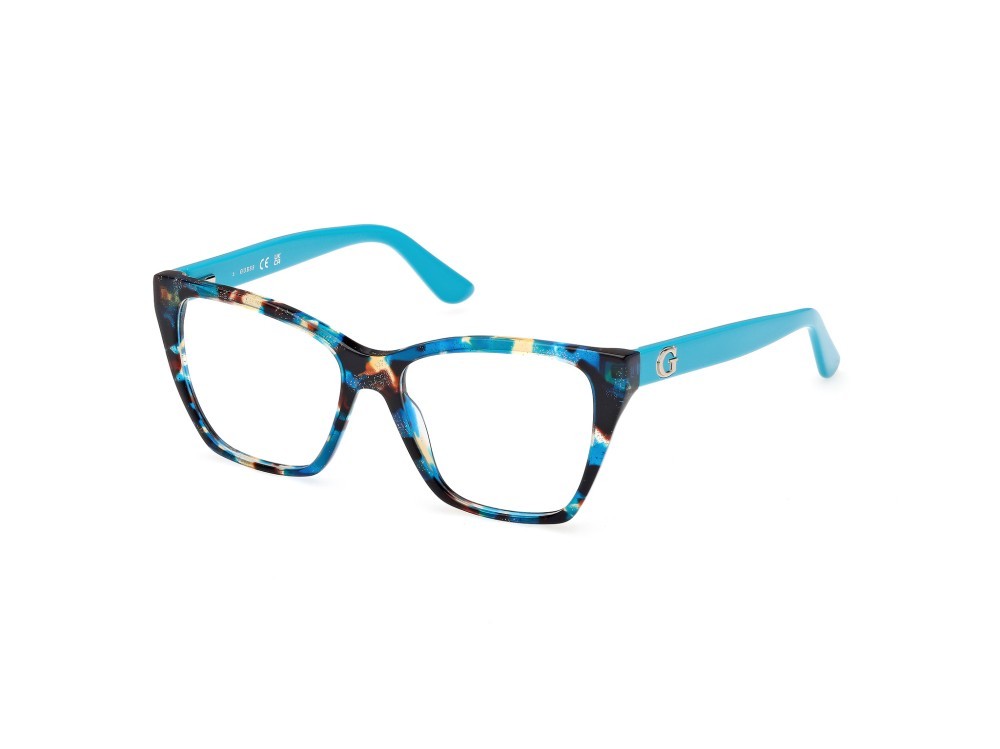 Occhiali da vista Guess GU50235 (087) colore turchese - avana forma quadrato 