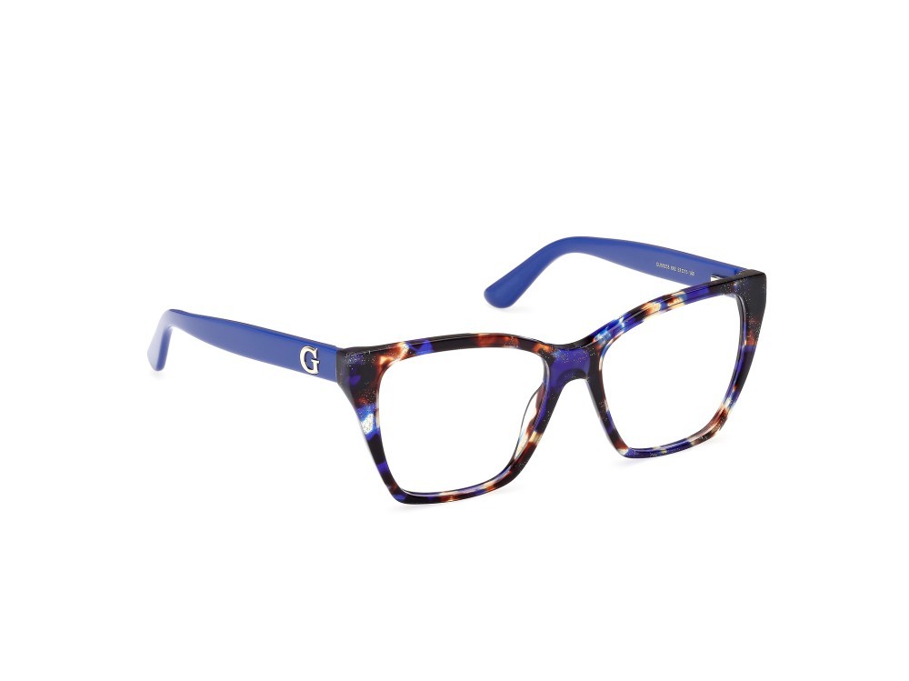 Occhiali da vista Guess GU50235 (092) colore blu - avana forma quadrato 