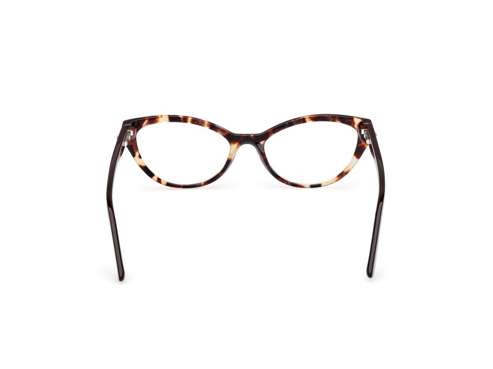 Occhiali da vista Guess GU50236 (052) colore avana scura - marrone scuro lucido forma cat eye 