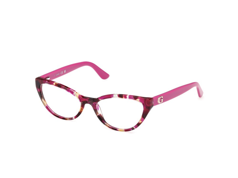 Eyeglasses Guess GU50236 (078) color  lilla avana - lilla lucido shape cat eye 