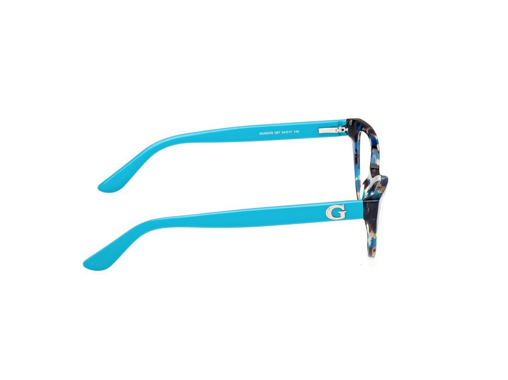Occhiali da vista Guess GU50236 (087) colore turchese avana - turchese lucido forma cat eye 