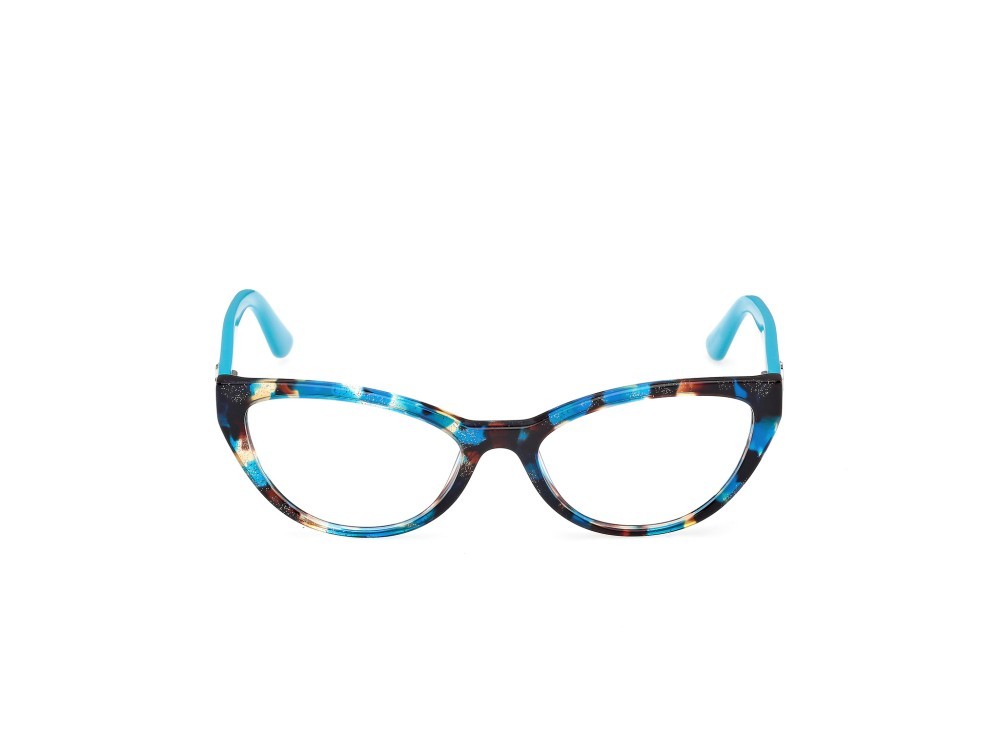 Occhiali da vista Guess GU50236 (087) colore turchese avana - turchese lucido forma cat eye 