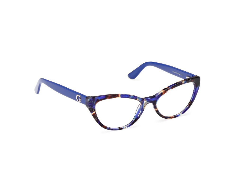 Occhiali da vista Guess GU50236 (092) colore  blu avana - blu lucido forma cat eye 