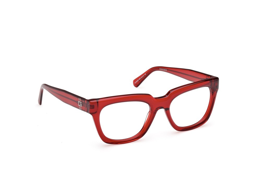 Occhiali da vista Guess GU50238 (066) colore rosso scuro lucido  forma rettangolare 