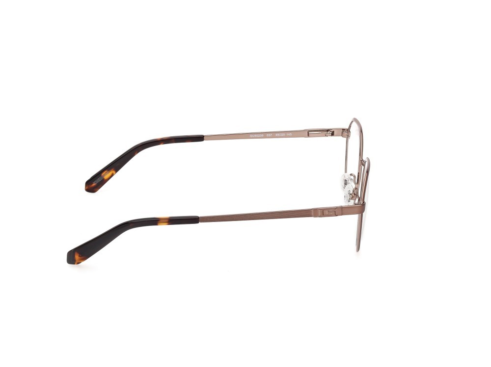 Eyeglasses Guess GU50239 (037) color bronzo scuro satinato lucido shape round 