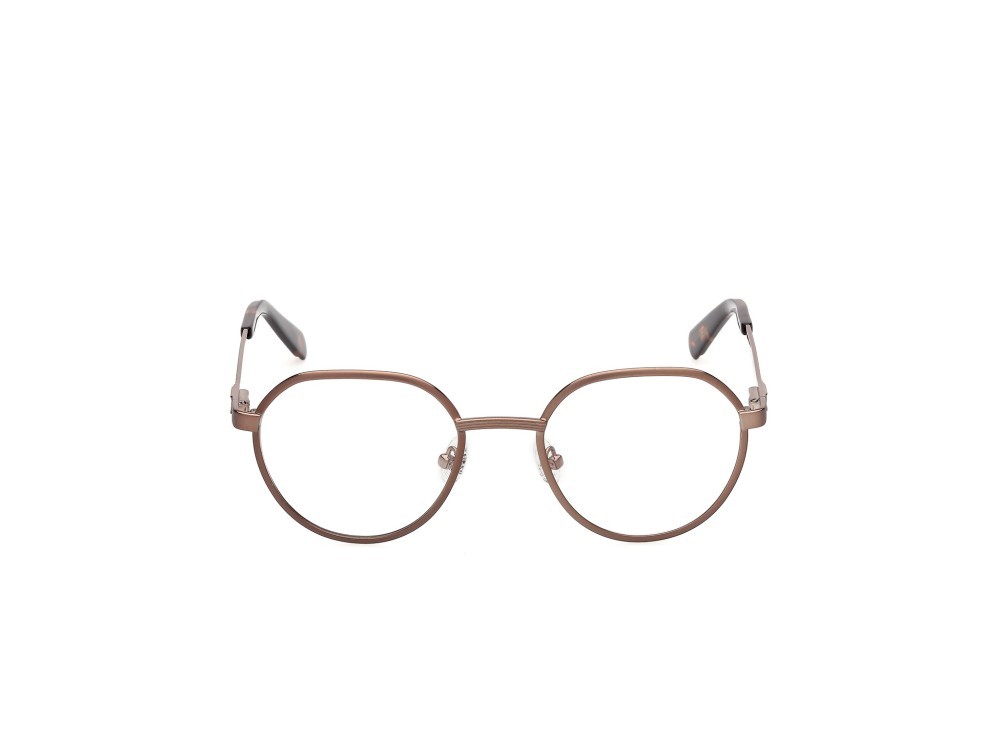 Eyeglasses Guess GU50239 (037) color bronzo scuro satinato lucido shape round 