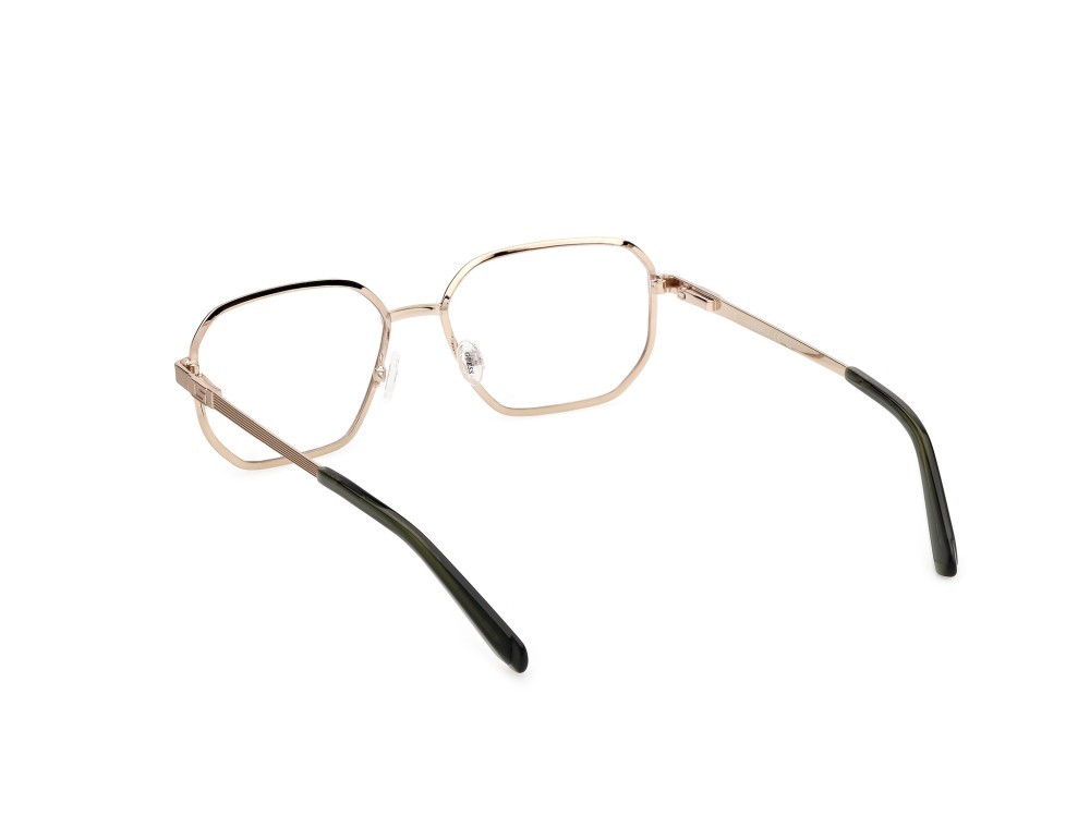 Eyeglasses Guess GU50240 (033) color oro pallido satinato lucido shape geometric 