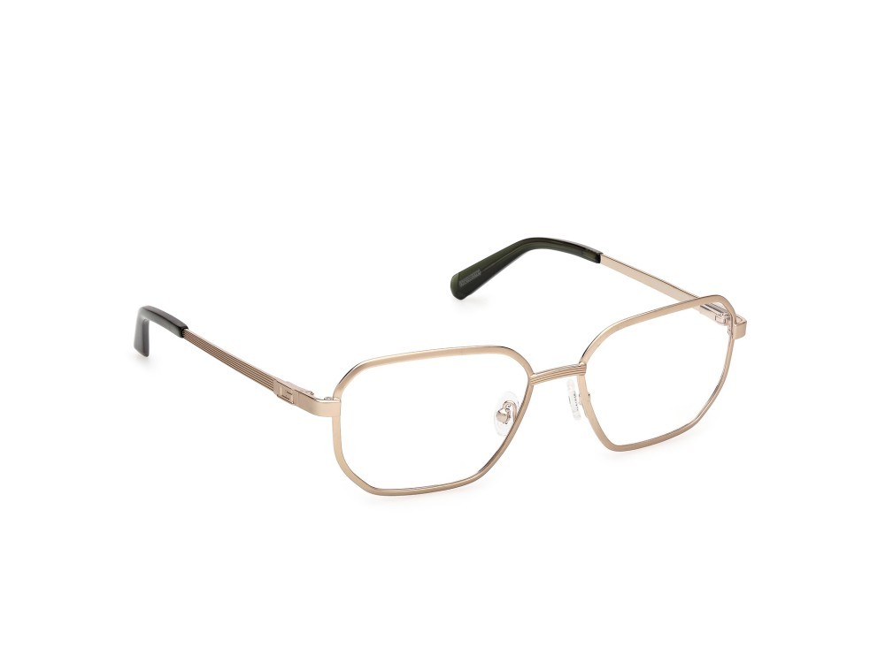 Eyeglasses Guess GU50240 (033) color oro pallido satinato lucido shape geometric 