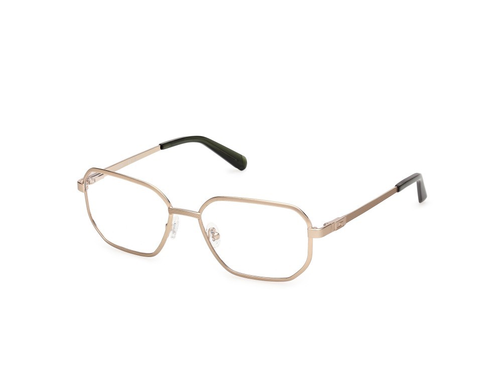 Eyeglasses Guess GU50240 (033) color oro pallido satinato lucido shape geometric 